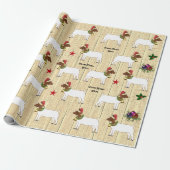 Gepersonaliseerd Rustige kerstboer Goat Herd Cadeaupapier (Uitgerold)