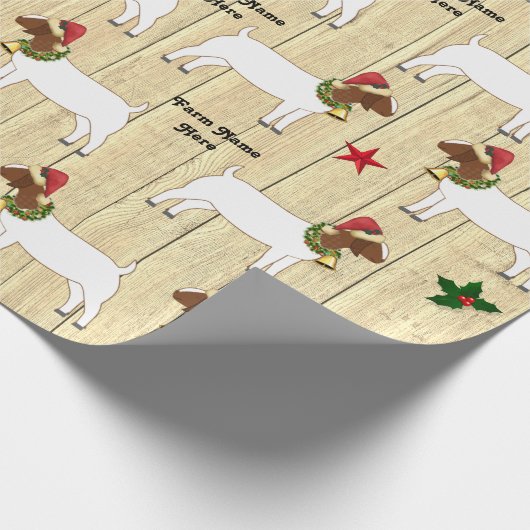 Gepersonaliseerd Rustige kerstboer Goat Herd Cadeaupapier (Hoek)