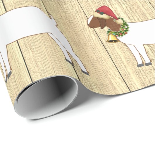 Gepersonaliseerd Rustige kerstboer Goat Herd Cadeaupapier (Rol Hoek)