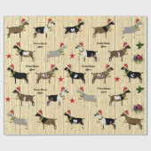 Gepersonaliseerd Rustige kerstdairy Goat Herd Cadeaupapier (Vlak)