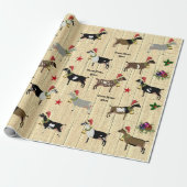 Gepersonaliseerd Rustige kerstdairy Goat Herd Cadeaupapier (Uitgerold)