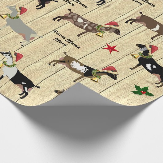 Gepersonaliseerd Rustige kerstdairy Goat Herd Cadeaupapier (Hoek)