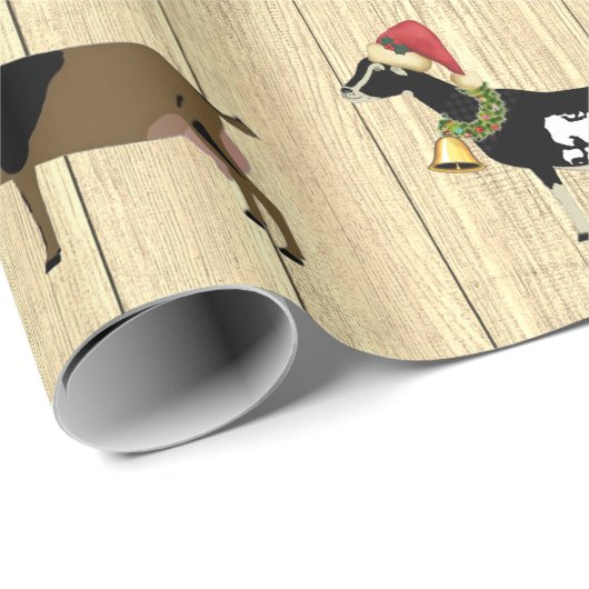 Gepersonaliseerd Rustige kerstdairy Goat Herd Cadeaupapier (Rol Hoek)