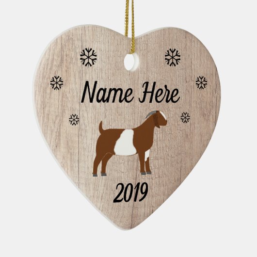 Gepersonaliseerd Rustige Paint Boer Goat Keramisch Ornament (Rechts)