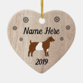 Gepersonaliseerd Rustige Paint Boer Goat Keramisch Ornament (Voorkant)