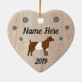 Gepersonaliseerd Rustige Paint Boer Goat Keramisch Ornament (Achterkant)