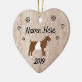 Gepersonaliseerd Rustige Paint Boer Goat Keramisch Ornament (Links)