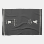 Gepersonaliseerd Rustisch Boerderij, verse bomen Theedoek (Horizontaal)