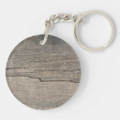 Gepersonaliseerd Rustisch Hout Sleutelhanger (Achterkant)