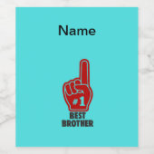 Gepersonaliseerd 's Werelds beste broertje Gift Wijn Etiket (Enkel label)