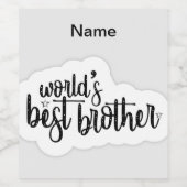Gepersonaliseerd 's Werelds beste broertje Gift Wijn Etiket (Enkel label)