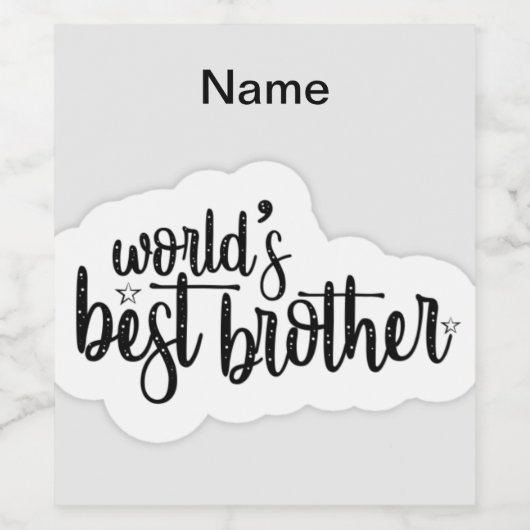 Gepersonaliseerd 's Werelds beste broertje Gift Wijn Etiket (Enkel label)