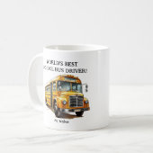 Gepersonaliseerd 's werelds beste schoolbus chauff koffiemok (Voorkant links)