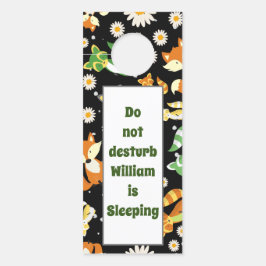 Gepersonaliseerd safari zwart patroon wilde dieren deurhanger