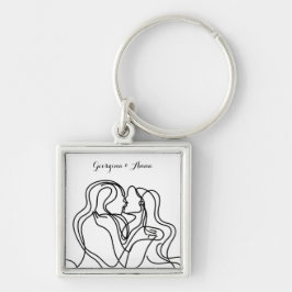 Gepersonaliseerd saffisch koppel sleutelhanger