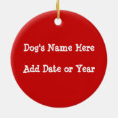 Gepersonaliseerd Samoyed Keepsake Ornament (Achterkant)