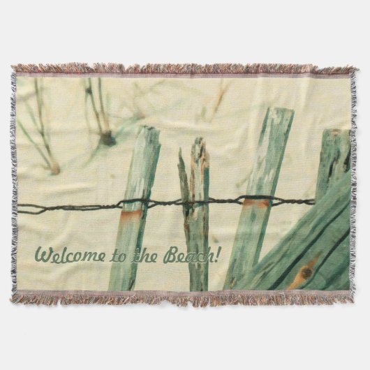 Gepersonaliseerd Sand Dune Fence Illustration Deken (Voorkant)