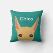 Gepersonaliseerd Sandy Podenco Gezicht Kussen (Achterkant)