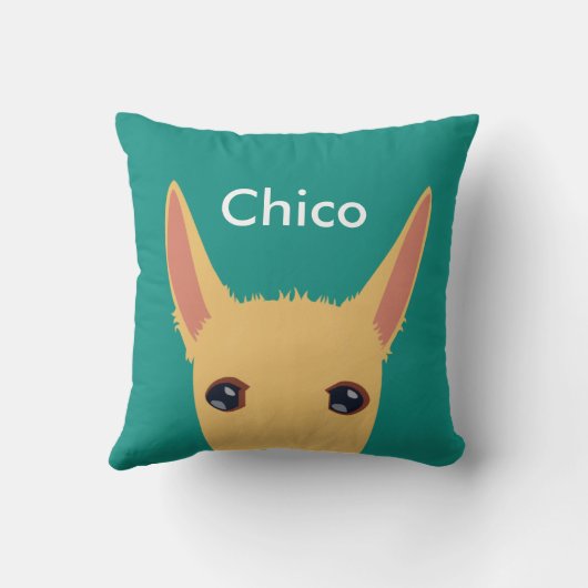 Gepersonaliseerd Sandy Podenco Gezicht Kussen (Achterkant)