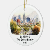 Gepersonaliseerd Santiago Ornament, Chili Keramisch Ornament (Links)