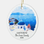 Gepersonaliseerd Santorini Ornament, Griekenland Keramisch Ornament (Links)