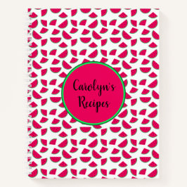 Gepersonaliseerd, sappig fruit, rode watermeloenen notitieboek