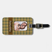 Gepersonaliseerd Saskatchewan tartan plaid Bagagelabel (Voorkant horizontaal)