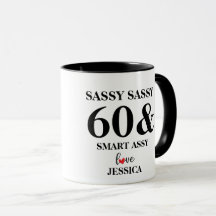 Gepersonaliseerd Sassy Sixty Grappig Verjaardagsca