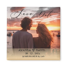 Gepersonaliseerd Save the Date Bestemming Huwelijk