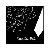Gepersonaliseerd Save the Date Red Roses en een St Rubberstempel (Afrduk)