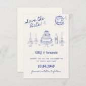 Gepersonaliseerd Save the date uitnodiging Huwelij (Voorkant / Achterkant)