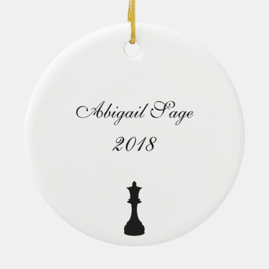 Gepersonaliseerd schaak Ornament (Achterkant)