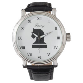 Gepersonaliseerd schaakhorloge cadeau voor volwass horloge