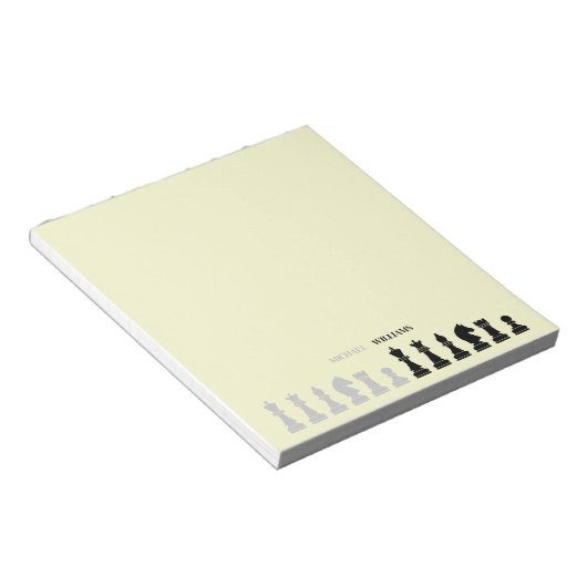 Gepersonaliseerd schaakstuk Geel Notitieblok (Schuin)