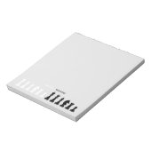 Gepersonaliseerd schaakstuk grijs notitieblok (Linkerzijde)