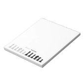 Gepersonaliseerd schaakstuk zwart wit notitieblok (Linkerzijde)