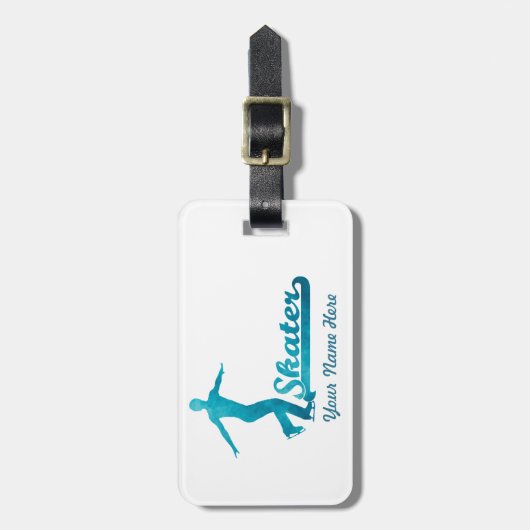 Gepersonaliseerd Schaats aangepast Bagagelabel (Voorkant verticaal)