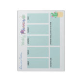 Gepersonaliseerd schattig blauw Weekly Planner Not Notitieblok (Linkerzijde)