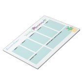 Gepersonaliseerd schattig blauw Weekly Planner Not Notitieblok (Schuin)