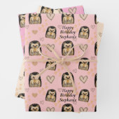 Gepersonaliseerd schattig egel cadeaupapier (In situ)