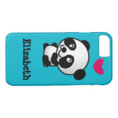 Gepersonaliseerd schattig en vrolijk panda beer me Case-Mate iPhone case (Achterkant (Horizontaal))