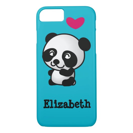 Gepersonaliseerd schattig en vrolijk panda beer me Case-Mate iPhone case (Achterkant)