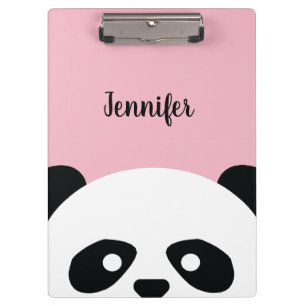Gepersonaliseerd Schattig Panda Beer Patroon Kinde Klembord