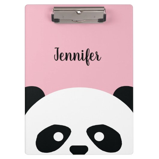 Gepersonaliseerd Schattig Panda Beer Patroon Kinde Klembord (Voorkant)