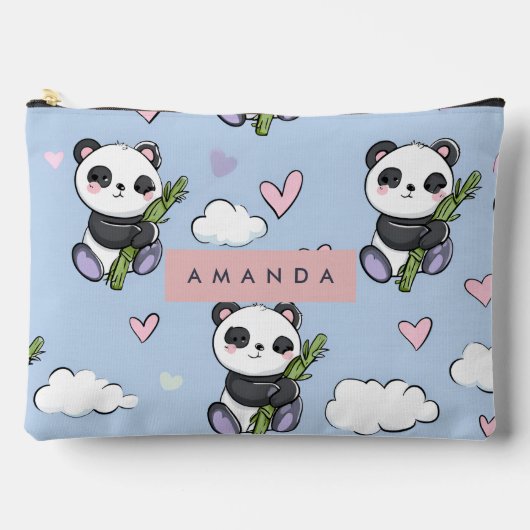 Gepersonaliseerd Schattig pastel panda patroon Etui (Voorkant)