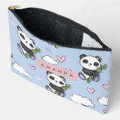 Gepersonaliseerd Schattig pastel panda patroon Etui (Open)