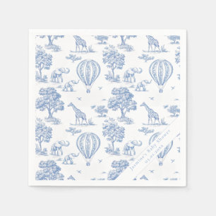 Gepersonaliseerd schattig toile baby shower servet