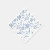 Gepersonaliseerd schattig toile baby shower servet (Hoek)