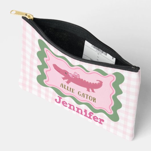 Gepersonaliseerd Schattige alligatorpotlood Etui (Open)