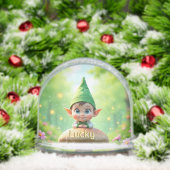 Gepersonaliseerd Schattige Baby Elf Snow Wereldbol Sneeuwbol (Kerstmis)